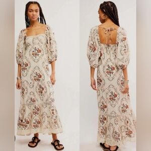 Free People Cream Maxi Dress, Size XL